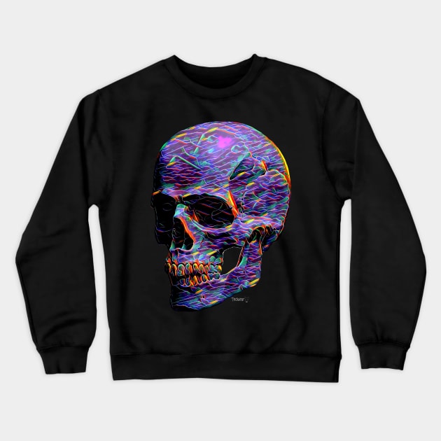 Neon Skull Crewneck Sweatshirt by Tedwear